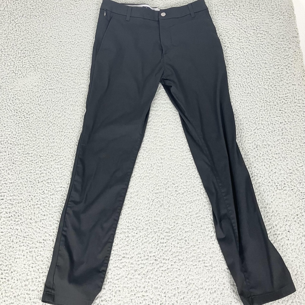 Birddogs Pants Mens 32x32 Black Stretch Chino Casual Slim Tapered Golf Pockets
